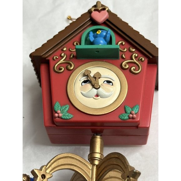 Vintage 1995 Lustre Fame Dangle Mobile Clock Christmas Ornament No Box - Picture 3 of 10